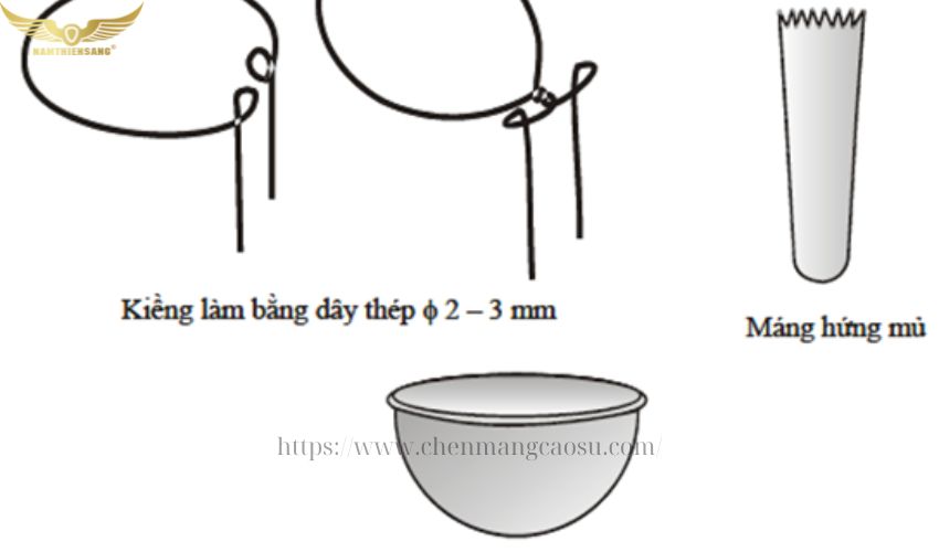 dụng cụ khai thác mủ cao su