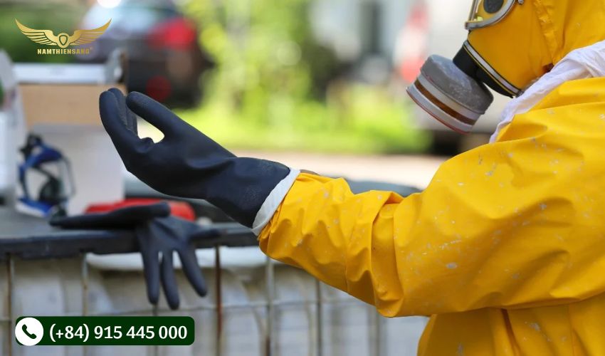Găng tay và quần áo bảo hộ