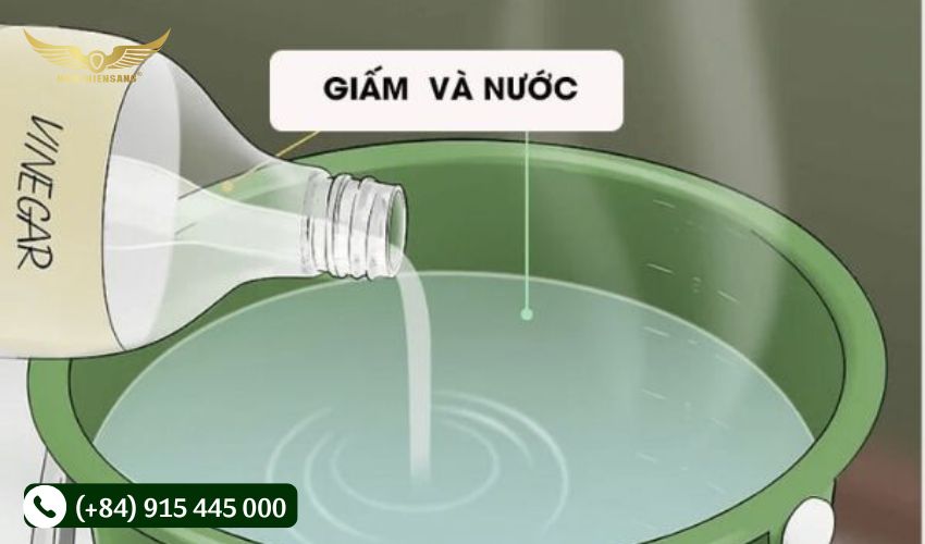 Sử dụng giấm ăn để loại bỏ vết mủ